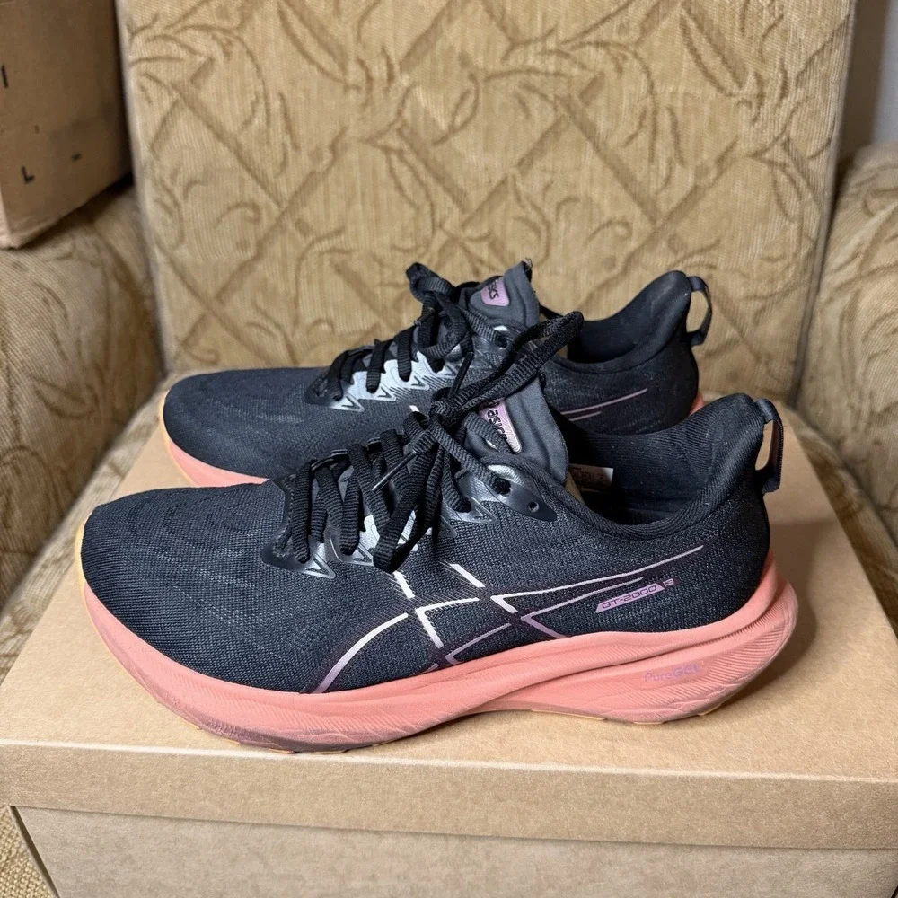 ASICS‎ GT-2000 13 Shoes Women's 8 Black Dark Aubergine Running Athletic Sneaker